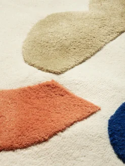 Niños Ferm Living Kids Alfombra infantil artesanal redonda con relieves Panto