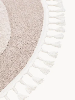 Niños benuta Alfombra infantil redonda texturizada con borlas Momo