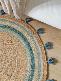 benuta Alfombra infantil redonda artesanal de yute Lovis^Niños Decoración Infantil|Alfombras Infantiles