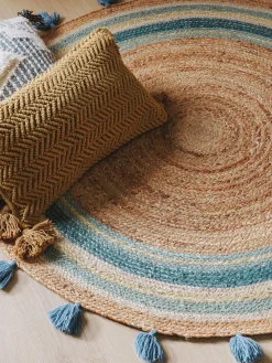 benuta Alfombra infantil redonda artesanal de yute Lovis^Niños Decoración Infantil|Alfombras Infantiles