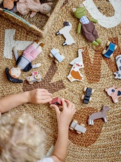 Niños Bloomingville Mini Alfombra infantil redonda de yute Dinne