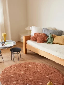 Niños Lorena Canals Alfombra infantil redonda artesanal con efecto alto-bajo Dot, lavable