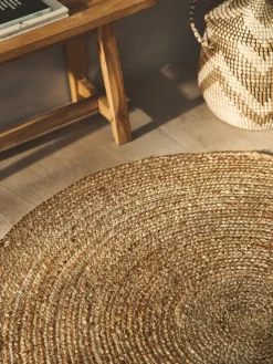 Westwing Collection Alfombra redonda artesanal de yute Sharmila