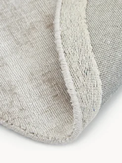 Westwing Collection Alfombra redonda artesanal de viscosa Jane