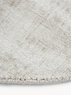 Westwing Collection Alfombra redonda artesanal de viscosa Jane