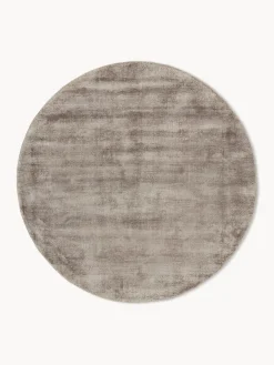 Westwing Collection Alfombra redonda artesanal de viscosa Jane