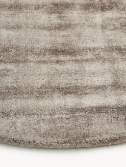 Westwing Collection Alfombra redonda artesanal de viscosa Jane