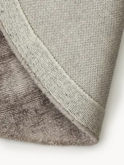 Westwing Collection Alfombra redonda artesanal de viscosa Jane