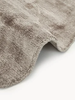 Westwing Collection Alfombra redonda artesanal de viscosa Jane