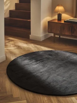 Westwing Collection Alfombra redonda artesanal de viscosa Jane^ Redonda|Alfombras Rectangulares