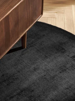 Westwing Collection Alfombra redonda artesanal de viscosa Jane^ Redonda|Alfombras Rectangulares