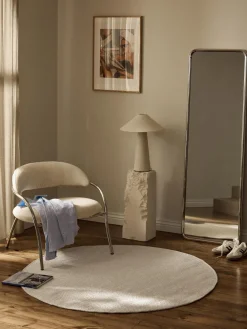 Westwing Collection Alfombra redonda artesanal de lana Amaro