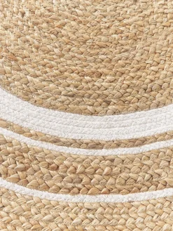 Westwing Collection Alfombra redonda artesanal de yute Clover^ Redonda|Alfombras Rectangulares