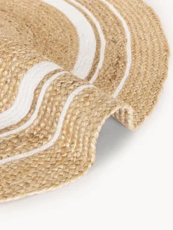 Westwing Collection Alfombra redonda artesanal de yute Clover^ Redonda|Alfombras Rectangulares