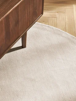 Westwing Collection Alfombra redonda artesanal de viscosa Jane^ Redonda|Alfombras Rectangulares