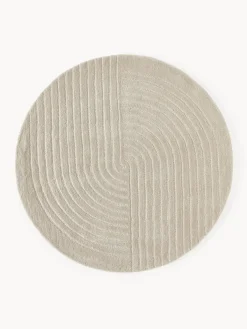 Westwing Collection Alfombra redonda artesanal de lana Mason^ Redonda|Alfombras Rectangulares