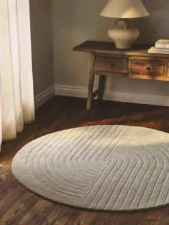 Westwing Collection Alfombra redonda artesanal de lana Mason^ Redonda|Alfombras Rectangulares