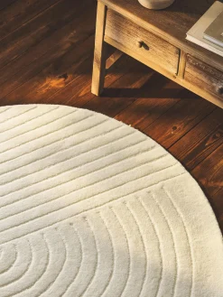 Westwing Collection Alfombra redonda artesanal de lana Mason^ Redonda|Alfombras Rectangulares