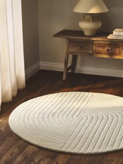 Westwing Collection Alfombra redonda artesanal de lana Mason^ Redonda|Alfombras Rectangulares