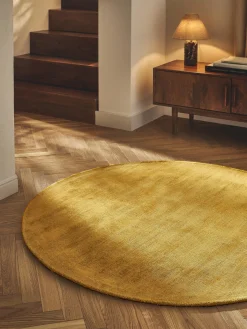 Westwing Collection Alfombra redonda artesanal de viscosa Jane^ Redonda|Alfombras Rectangulares