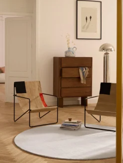 Westwing Collection Alfombra redonda de algodón artesanal Lora^ Redonda|Alfombras Rectangulares