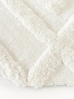 Westwing Collection Alfombra redonda de pelo largo texturizada Magda