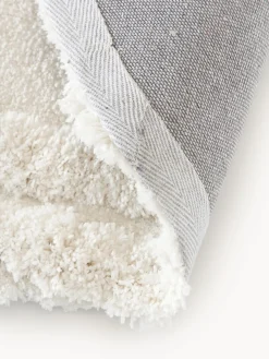 Westwing Collection Alfombra redonda de pelo largo texturizada Magda