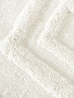 Westwing Collection Alfombra redonda de pelo largo texturizada Magda