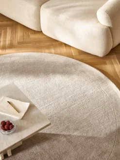 Westwing Collection Alfombra redonda de pelo corto Kari^ Redonda|Alfombras Rectangulares