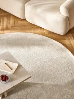 Westwing Collection Alfombra redonda de pelo corto Kari