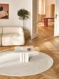 Westwing Collection Alfombra redonda de pelo corto Kari