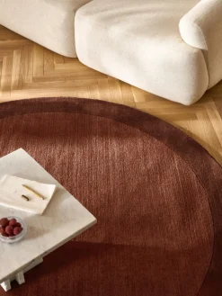 Westwing Collection Alfombra redonda de pelo corto Kari^ Redonda|Alfombras Rectangulares