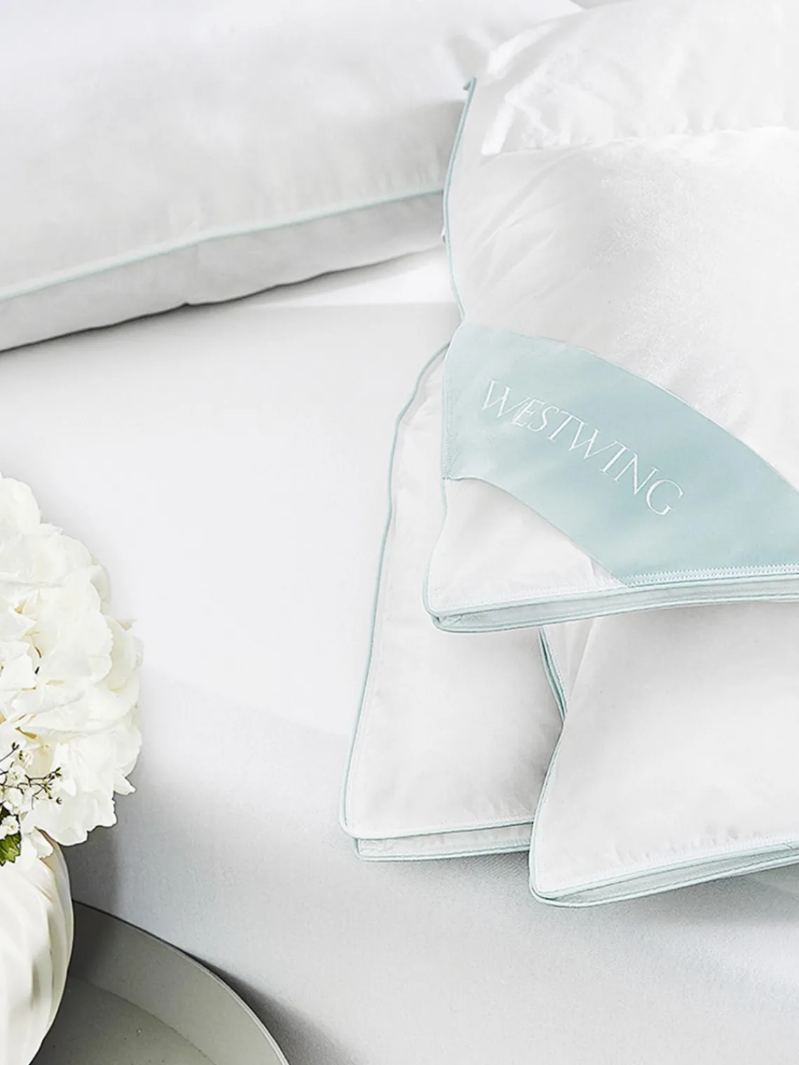 Westwing Collection Almohada de plumón Premium, normal^ Mantas|Almohadas