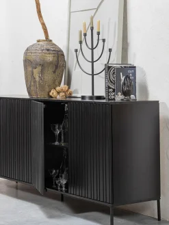 Aparador de madera de pino con frente acanalado Avourio^ Aparadores