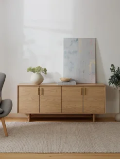 Westwing Collection Aparador de madera de roble Diana