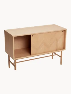 Hübsch Aparador de madera de roble con diseño en espiga Herringbone^ Aparadores