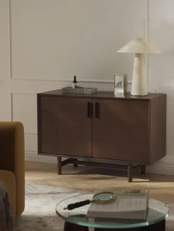 Westwing Collection Aparador pequeño de madera de roble Diana