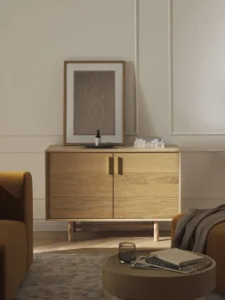 Westwing Collection Aparador pequeño de madera de roble Diana^ Aparadores