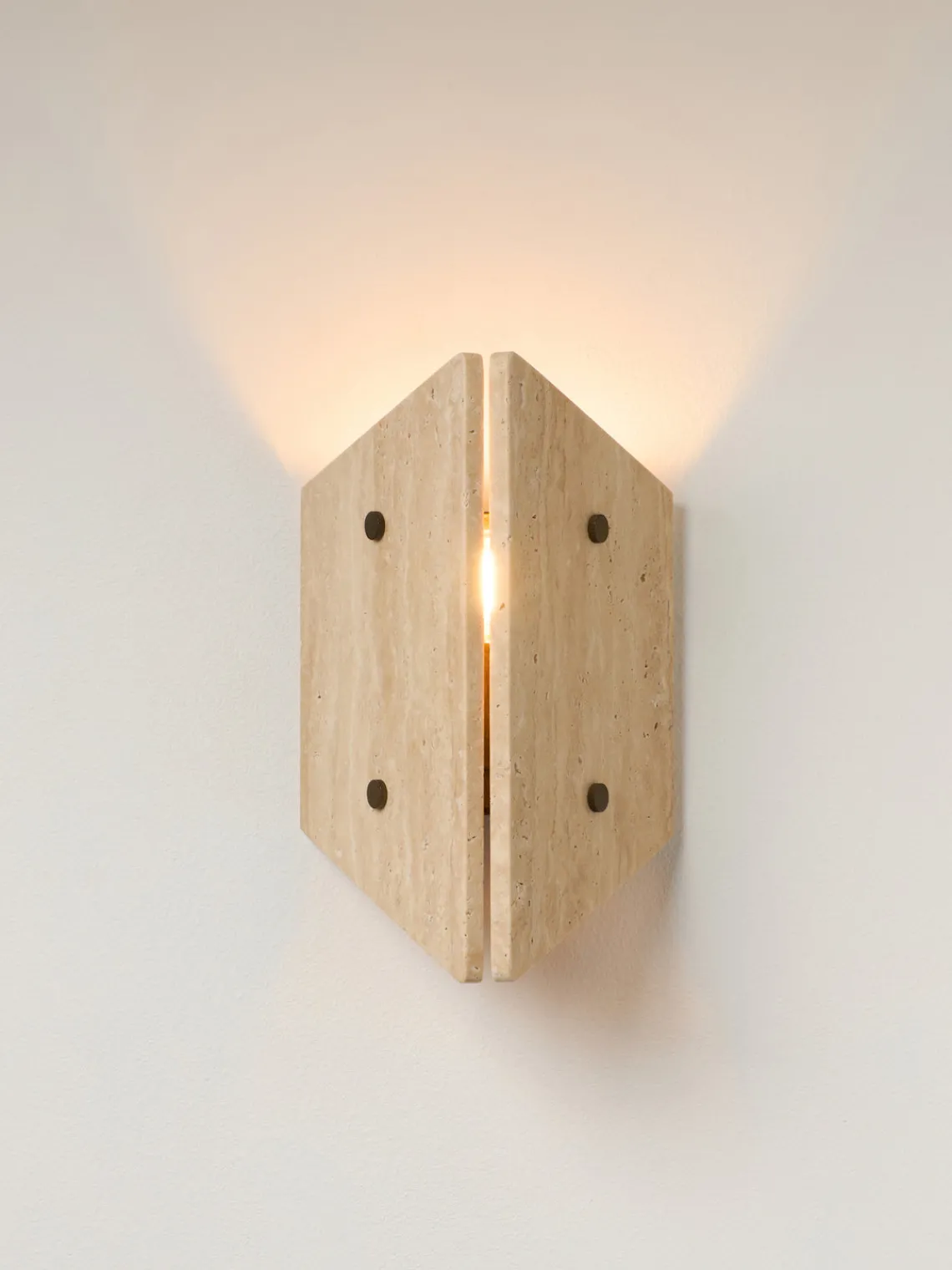 Westwing Collection Aplique de travertino Kleo