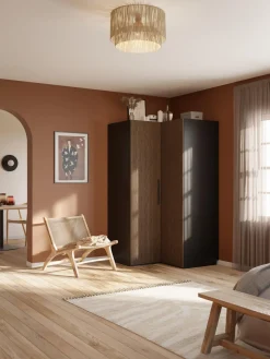 Westwing Collection Armario esquinero modular Simone, 2 puertas (115 cm)^ Armarios Esquineros|Armarios Modulares