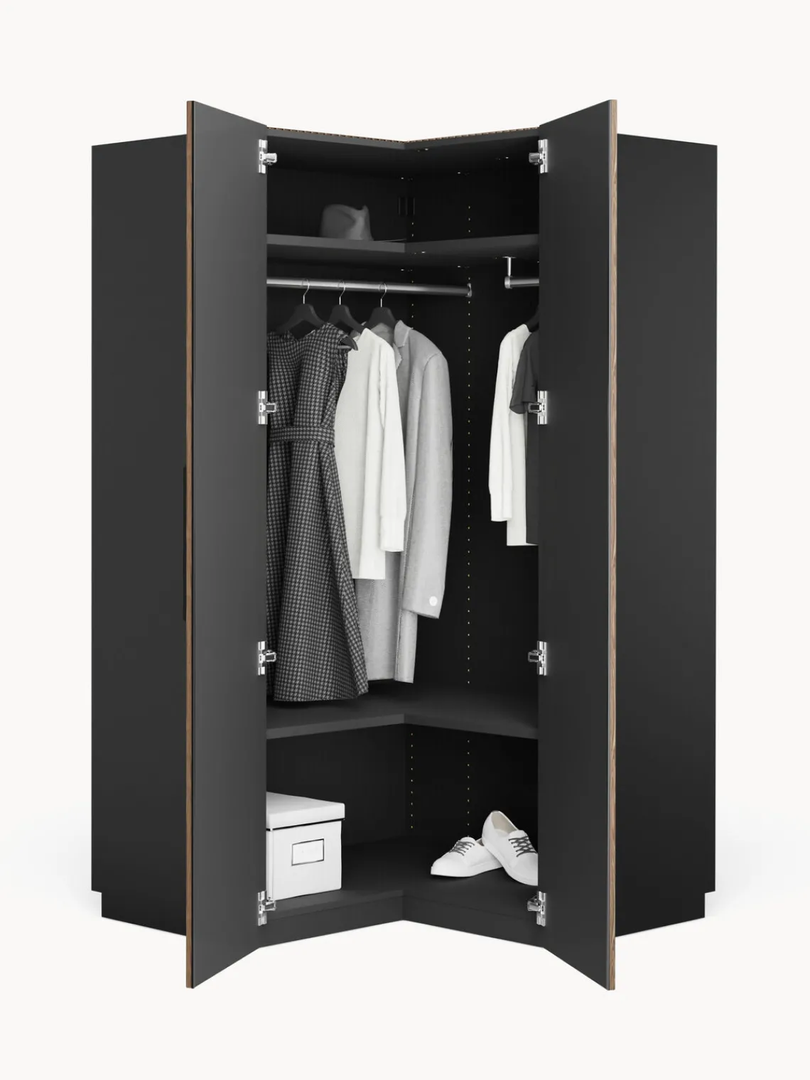 Westwing Collection Armario esquinero modular Simone, 2 puertas (115 cm)^ Armarios Esquineros|Armarios Modulares