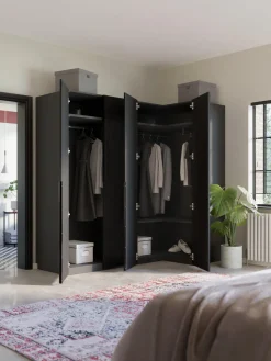 Westwing Collection Armario esquinero modular Leon, 4 puertas (215 cm), diferentes variantes