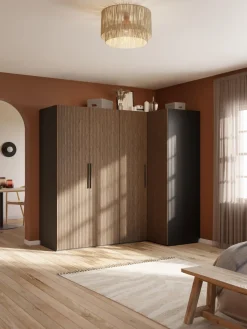 Westwing Collection Armario esquinero modular Simone, 4 puertas (215 cm), diferentes variantes