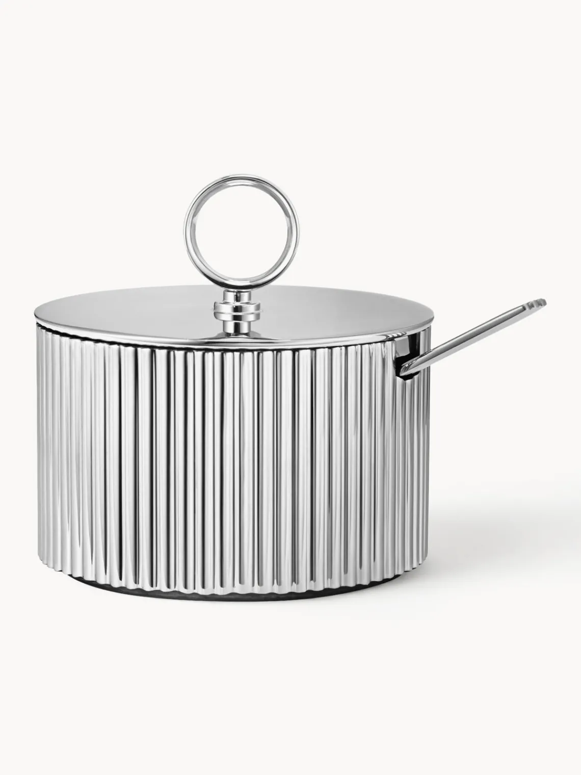 GEORG JENSEN Azucarero de acero inoxidable con cuchara Bernadotte