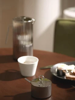 GEORG JENSEN Azucarero de acero inoxidable con cuchara Bernadotte