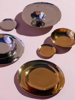 Bitossi Home Bajoplato de porcelana artesanal con borde irregular dorado Edge^ Vajillas Completas|Menaje De Mesa