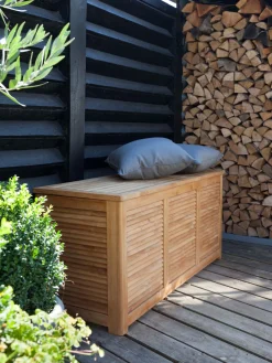 Cinas Baúl de madera de teca Storage