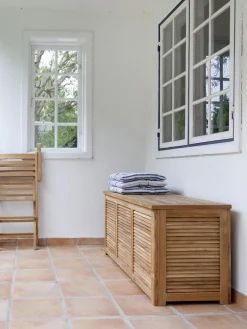 Cinas Baúl de madera de teca Storage