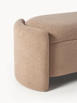 Westwing Collection Banco de borreguillo con espacio de almacenamiento Benji