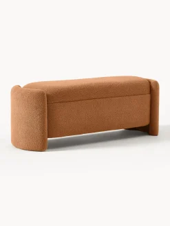 Westwing Collection Banco de borreguillo con espacio de almacenamiento Benji